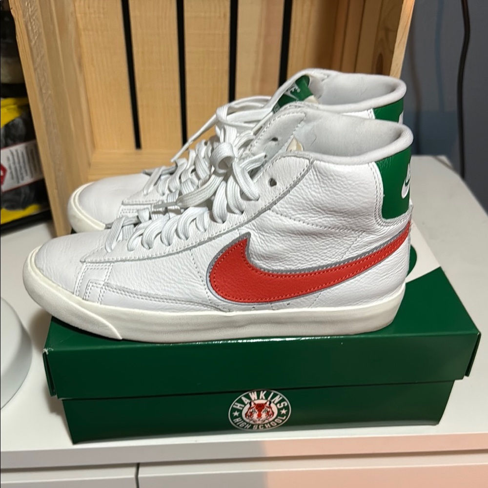 Nike Stranger Things White High-Top Sneakers - Picture 2 of 8